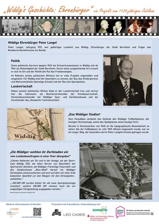 Infotafel Ehrenbürger Peter Langel
